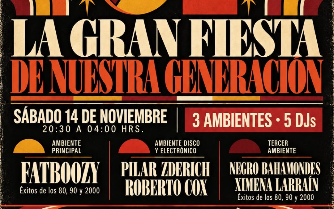 Sabado 14 noviembre 2026 @ Teatro Alicia – Studio54